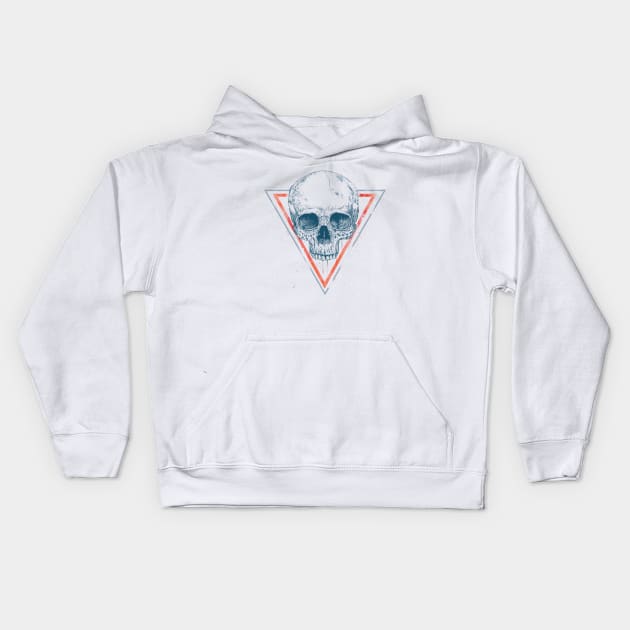 Skull in triangle II Kids Hoodie by soltib